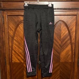 Adidas Girl’s Charcoal and Purple Joggers